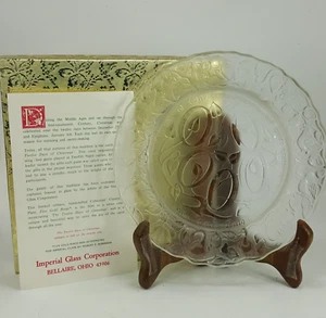 Imperial Carnival Glass Five Gold Rings 12 Days Of Christmas Plate XBHES - Picture 1 of 11