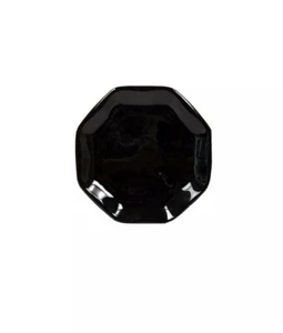 Arcoroc Black Octagon Glass Salad Dessert Plate FRANCE Rounded Edges        HG14 - Picture 1 of 8