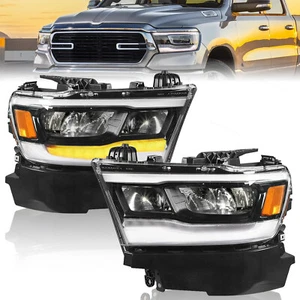 LED Headlights Headlamps Pair Fit For 2019 2020 2021 2022 2023 Dodge RAM 1500 - Picture 1 of 15