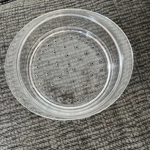 PRINCESS HOUSE Nouveau Clear Glass 9” Steamer Strainer, Made in FRANCE - NICE! - Picture 1 of 6
