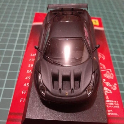 Coche Modelo Kyosho 458 Italia GT2 Negro Mate con Ala Trasera Escala 1/64 Usado Foto 1 de 4