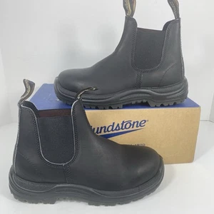 Blundstone 179 Chelsea Safety Boot Steel Toe BLACK - US MENS 6 WOMENS 8 - NIB - Picture 1 of 10