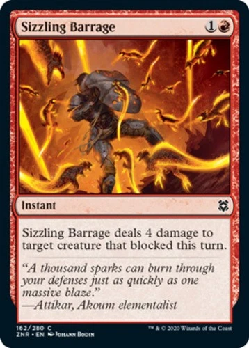 x1 Sizzling Barrage - Zendikar Rising - NM - MTG - Image 1 of 1