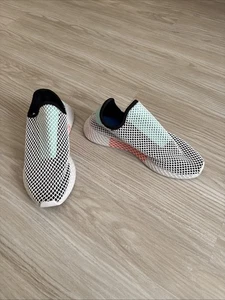 Adidas Originals LOGO Parley Deerupt Runner Multicolor Pull-0n Sneakers Size 9.5 - Picture 1 of 7