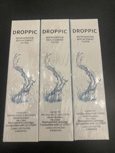 Droppic Refrigerator Replacement Filter, Pack Of 3, Compatible with LG Lt700P - Picture 1 of 2