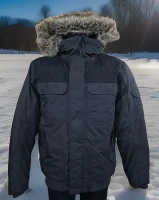 The North Face Gotham III Jacket Mens M Gray Black DryVent 550 Down Filled - Image 1 of 4