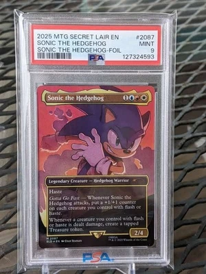 2025 MTG SECRET LAIR EN SONIC SONIC FOIL PSA 9 MINT - Image 1 of 2
