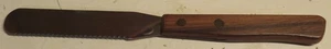 Spatola raschietto vintage acciaio inox Giappone cucina manico legno utensile USA 7-3/4" - Foto 1 di 6