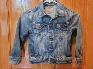 Girl's Size S Polo Ralph Lauren Kids Medium Distressed WasH Denim Jean Jacket - Picture 1 of 4