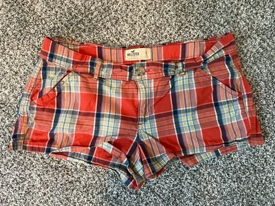 Pantalones Cortos A Cuadros Y2K Hollister Pantalones Cortos Botín Talla 5 Beachcore Foto 1 de 3