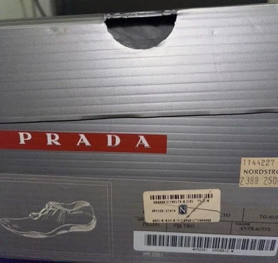 Mocasines Prada Gris Lana Mujer 38.5 8.5 Cuero Goma Y2K Diseñador Lujo  Foto 1 de 4