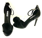 Cape Robbin Womens Open Toes High Heel Shoes W/ Ankle Strap Aless 1, Black, Us7