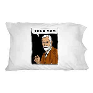 Funda de almohada Your Mom Sigmund Freud Divertido Humor Novedad - Imagen 1 de 4