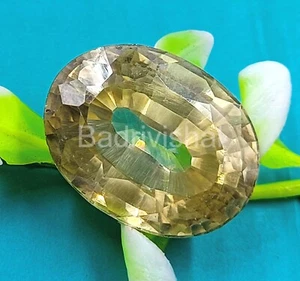 NATURAL OVAL CUT 63 CT RARE YELLOW SPINEL CERTIFIED 22X17MM LOOSE GEMSTONE EKR - Picture 1 of 9