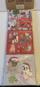 PUG, BULLDOG FRANCESE, BULLDOG INGLESE E DAUCHSHUND 3 SCATOLE REGALO PICCOLE - Foto 1 di 5