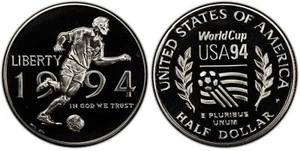 1994 P Proof World Cup Soccer Uncirculated Commemorative Half Dollar Collectible - Picture 1 of 5