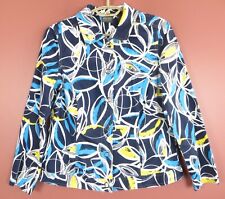 CJ1126-ADDITIONS By CHICO'S Women Lightweight Cotton Jacket Multicolor Geo 1 S M