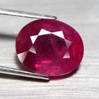 AAA RUBINO NATURALE - NATURAL RUBY CT 9.36  VS1 PINKISH RED COLOR OVAL CUT 