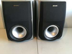 aiwa speakers with built in subwoofer amplifier