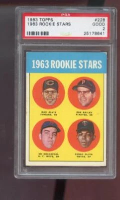 1963 Topps #228 Rookie Stars Tony Oliva Pedro Ed Kranepool RC PSA 2 Graded Card - Image 1 of 2