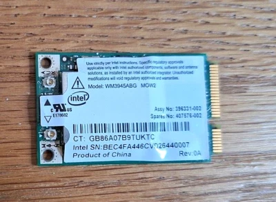 HP / INTEL - Carte Wifi pour PC portable HP - 407676-002 / 396331-002 - Photo 1/2