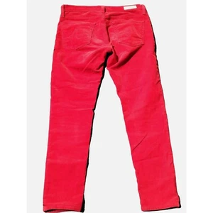 ADRIANO GOLDSCHMIED The Stevie Ankle Pant 26 R Slim Straight Corduroy Red - Picture 1 of 12