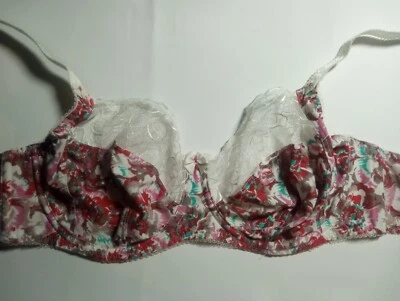 34E 幻想复古 80 年代 90 年代花卉花边钢圈耸人听闻文胸 FL2662RAE — 第 1/4 张图片