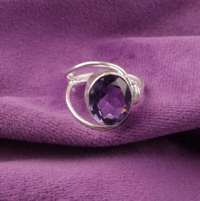 Iolite Gemstone 925 Sterling Silver Ring Handmade Jewelry Ring For Gift - Image 1 of 3