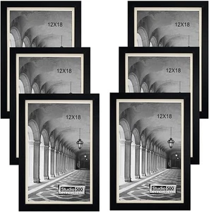 6-teiliges Set 12 x 18 schwarz Distressed Posterrahmen, kommt mit Matte 11x17" Poster - Bild 1 von 3