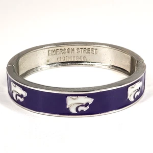 Kansas State Wildcats Logo Clamper Bangle Bracelet Emerson Street Clothing - Picture 1 of 9