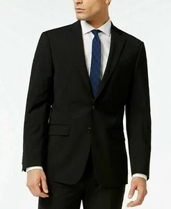 $450 Calvin Klein Black Men's Slim Fit Infinite Stretch Sport Coat 46R ymy0225a - Picture 1 of 2
