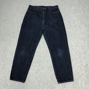 Jeans Uniqlo Para Hombres 32x28 Azul Relajado Cónico Lavado Oscuro Denim Todos los Días Informales - Imagen 1 de 10