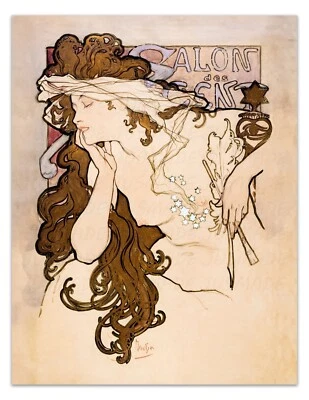 Pôster Salon Des Cent 1896 por ALPHONSE MUCHA -Sem moldura - Impressão artística premium - Imagem 1 de 3