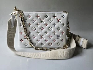 Louis Vuitton Monogram Coussin PM LV Garden White Shoulder Crossbody Bag New - Picture 1 of 13