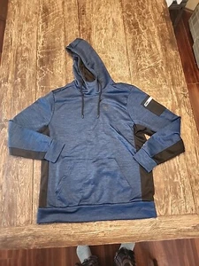 Spyder Active Proweb Hoodie Sweatshirt Zipper Arm Pocket Men L Blue - Picture 1 of 15