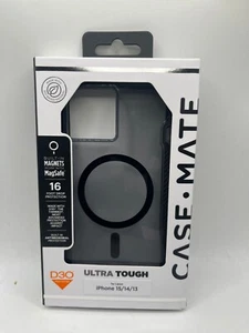 Case-Mate Ultra Tough MagSafe Case For iPhone 15 iPhone 14 iPhone 13 - Black - Picture 1 of 4