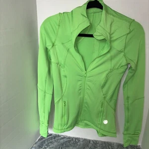 LA Society Neon Green Full Zip Up Athletic Jacket Sz Small - Picture 1 of 5