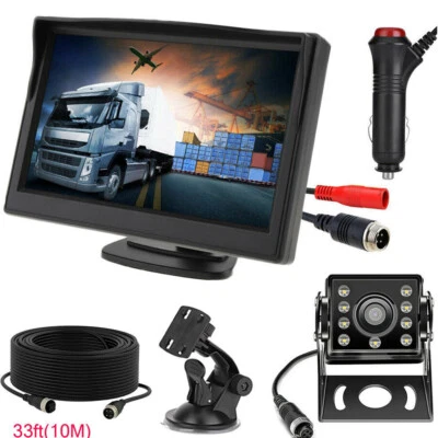5" Waterproof Reverse Camera and Rear View Monitor Kit for Truck Caravan 12-24V - Image 1 of 4