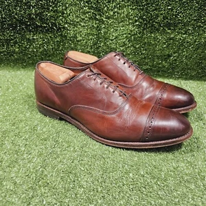 Allen Edmonds Fifth Avenue braun Leder Kappe Zehe Oxford elegante Schuhe Herren 10,5 D - Bild 1 von 12