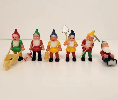 复古白雪公主和七个小矮人雕像蛋糕装饰硬塑料 — 第 1/4 张图片