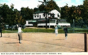 C1930 Building DevI Bara Resort Tennis Court Baraboo WI Devils Lake Wisconsin - Picture 1 of 3
