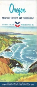 Hoja de ruta Chevron 1963 aceite Oregon Eugene Salem capucha de montaje Klamath Falls Portland - Imagen 1 de 4