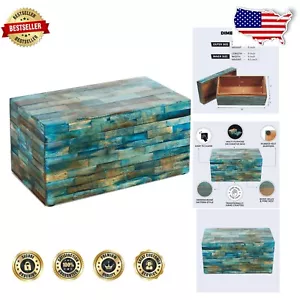 Multipurpose Handmade Verdigris Treasure Box - Stylish Organizer for Home Decor - Picture 1 of 9