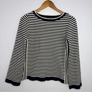 Ann Taylor Academia Nautical Round Neck Stripe Soft Cozy Sweater Women Small - Picture 1 of 14