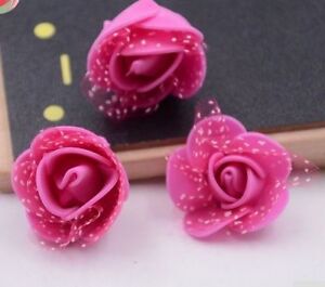 100 Foam Rose flower home wedding party car decoration craft Wedding Flower 