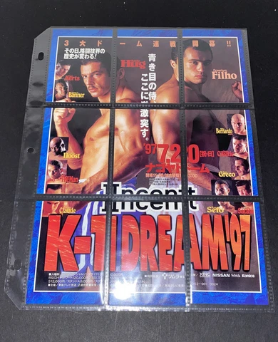 RARE K-1 Dream Kickboxing Poster Incent Cards Lot Andy Hug Filho UFC Pride FC Cover
