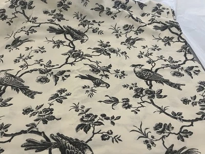 6 Yds Fabric - Rare Anna Griffin Jolie Collection Toile/birds Black And White - Image 1 of 2