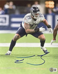 Taylor Lewan Signed Autographed Tennessee Titans 8x10 Photo BAS Beckett COA - Picture 1 of 2