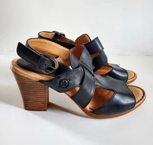 Sandalo donna nato comodo elegante Elly pelle nero taglia 7M - Foto 1 di 9