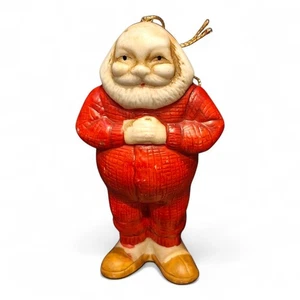 Pantofole pigiama vintage 4" ceramica ornamento Babbo Natale - Foto 1 di 5